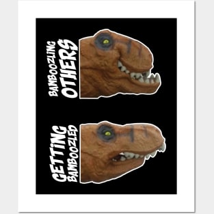 Bamboozling Vs Getting bamboozled Dinosaur Meme Posters and Art